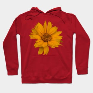 Single Yellow Sun Flower Pattern Hoodie